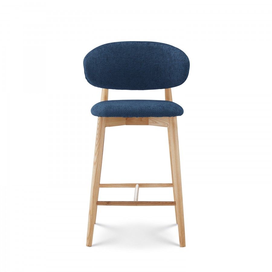 Tabouret Jaspe Naturel & Bleu